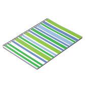 Light Blue and Green Stripe Spiral Notebook Notitieboek (Linkerzijde)