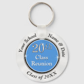 Light Blue and White, 20th Class Reunion Favors, Sleutelhanger (Voorkant)
