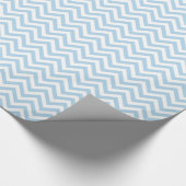 Light Blue and White Large Chevron Pattern V Cadeaupapier (Hoek)