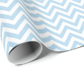 Light Blue and White Large Chevron Pattern V Cadeaupapier (Rol Hoek)
