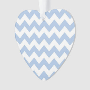 Light Blue and White Zigzag