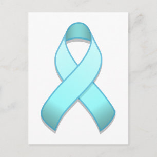Light Blue Awareness Ribbon Briefkaart