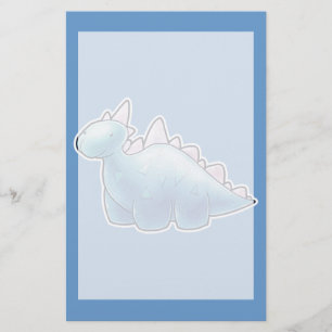 Light Blue Baby Dinosaur Briefpapier