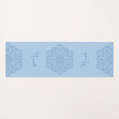 Light Blue Beautiful Mandala With Custom Name Yogamat (Voorkant (horizontaal))