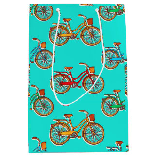 Light Blue Bicycle Medium Gift Bag Cadeauzakje