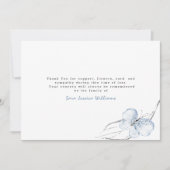 Light Blue Butterfly Funeral Bedankkaart (Voorkant)