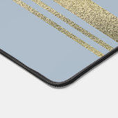 Light Blue Caduceus Medical Faux Gold Foil Stripes Bureaumat (Hoek)