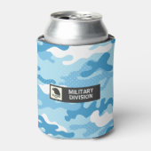 Light Blue Camouflage Pattern Beverage Insulator Blikjeskoeler (Blikje Voorkant)