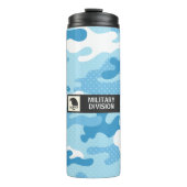 Light Blue Camouflage Pattern Thermosbeker (Voorkant)