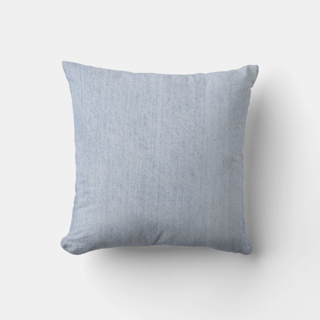 Light Blue Chenille Fabric Texture Kussen (Voorkant)