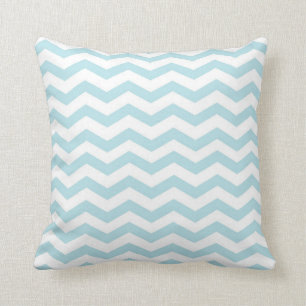 Light Blue Chevron Pillow Kussen