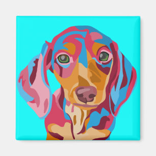 Light Blue Dachshund-koelkast Magnet Magneet