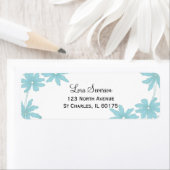 Light Blue Daisies op White Etiket (Insitu)