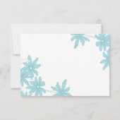 Light Blue Daisies Wedding RSVP-reactiekaart RSVP Kaartje (Achterkant)
