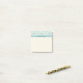 Light Blue Damask Post-it® Notes (Op bureau)