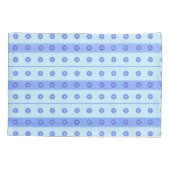 Light Blue Dark Blue Flowers Patroon Kussensloop (Achterkant)