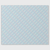 Light Blue “Easter” Script Wrapping Paper Cadeaupapier (Vlak)