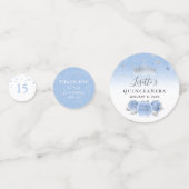 Light Blue en Silver Elegant Photo Confetti (Achterkanten)
