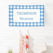 Light Blue en White Buffalo Check Reunion Party Spandoek (Insitu)