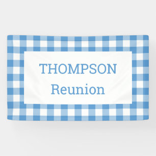 Light Blue en White Buffalo Check Reunion Party Spandoek
