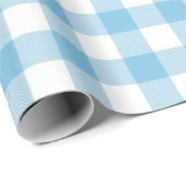 Light Blue en White Check Plays |Groot patroon| Cadeaupapier (Rol Hoek)