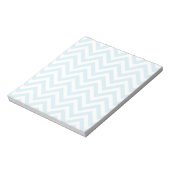 Light Blue en White Chevron Stripe Pattern Notitieblok (Gedraaid)