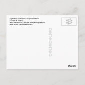 Light Blue en White Gingham Pattern Briefkaart (Achterkant)