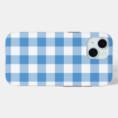 Light Blue en White Gingham Pattern Case-Mate iPhone Case (Achterkant (horizontaal))