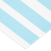 Light Blue en White Stripes Pattern Tafelkleed (Gekanteld)