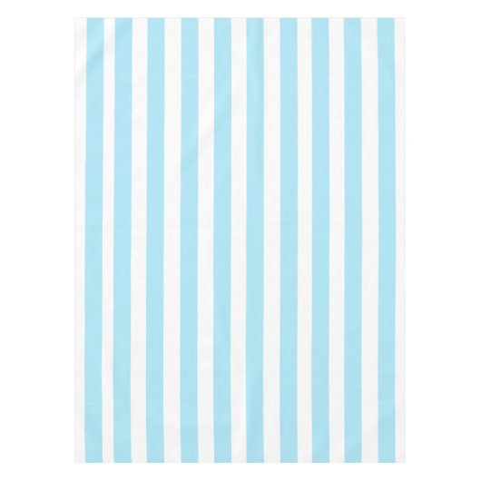 Light Blue en White Stripes Pattern Tafelkleed (Voorkant)