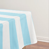 Light Blue en White Stripes Pattern Tafelkleed (Voorbeeld)