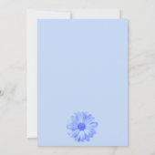 Light Blue Floral Elegant Birthday Kaart (Achterkant)