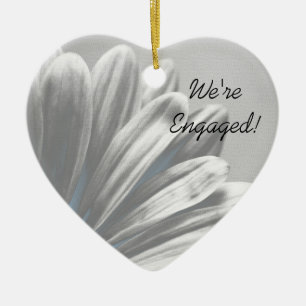 Light Blue Floral Highlight Verloving Keramisch Ornament