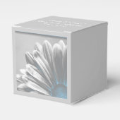 Light Blue Floral Highlight Wedding Bedankdoosjes (Voorkant Zijde)