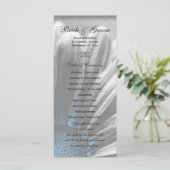 Light Blue Floral Highlight Wedding Programme Programma (Staand voorkant)