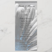 Light Blue Floral Highlight Wedding Programme Programma (Voorkant)