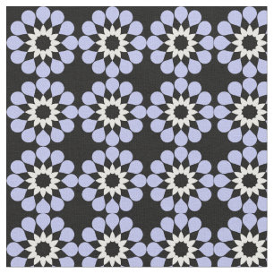 Light Blue Floral Pattern Fabric Stof