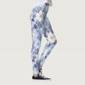 Light Blue Floral Pattern Leggings (Rechts)
