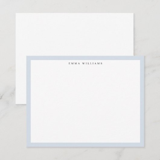 Light Blue Frame Note Card Kaart (Voorkant / Achterkant)