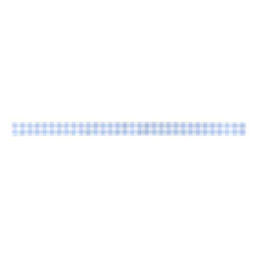 Light Blue Gingham Checktern Lint (Voorkant)