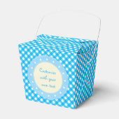 Light Blue Gingham Fancy Bedankdoosjes (Voorkant Zijde)