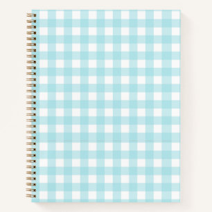 Light Blue Gingham-laptop Notitieboek