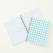Light Blue Gingham Notitieboek (Binnen)