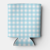Light Blue Gingham Pastel Pattern Blikjeskoeler (Voorkant)