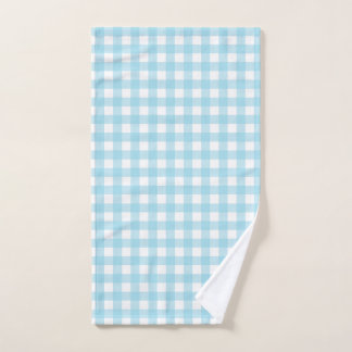 Light Blue Gingham Pastel Pattern Handdoek