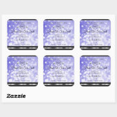 Light Blue Glitter Product Labels Diamonds Logo (Vel)
