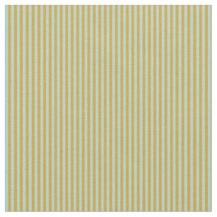 Light Blue & Goldenrod Striped Patroon Stof