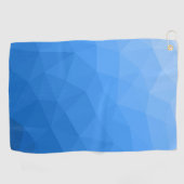 Light blue gradient geometric mesh pattern golfhanddoek (Horizontaal)