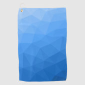 Light blue gradient geometric mesh pattern golfhanddoek (Voorkant)