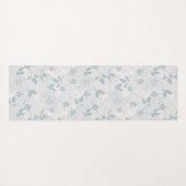 Light Blue-Grey Flowers Pattern Yogamat (Achterkant (horizontaal))